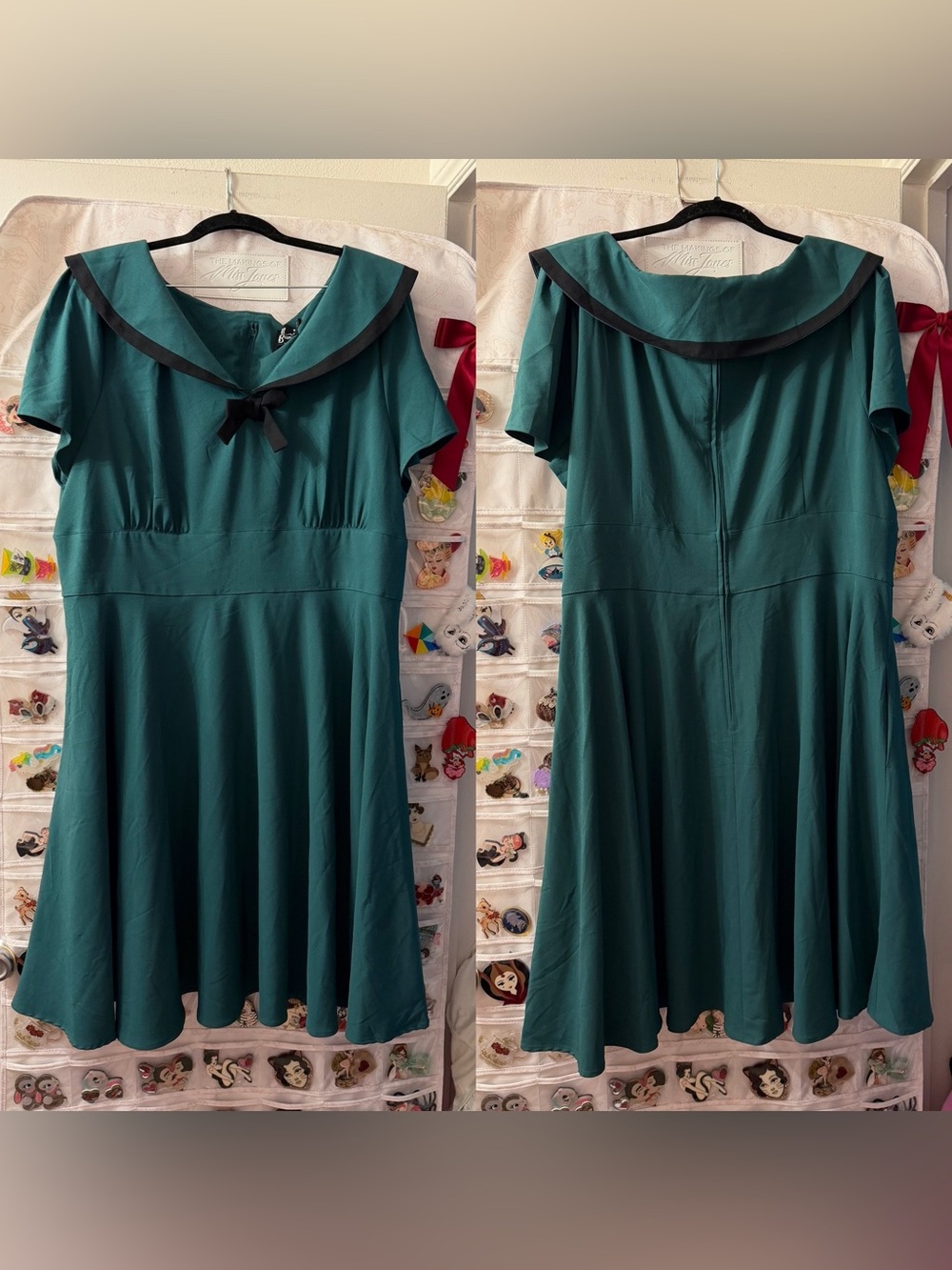 Hell Bunny green Thea dress SZ US 18